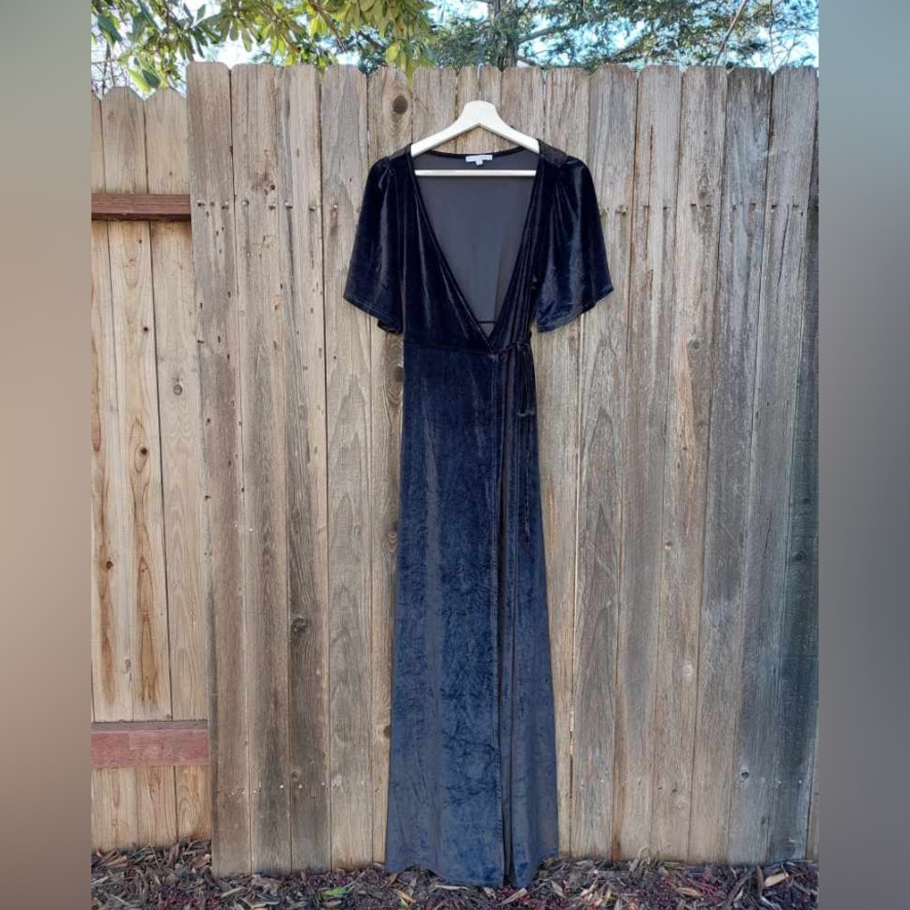 Baltic Born Meghan Velvet Wrap Maxi Dress